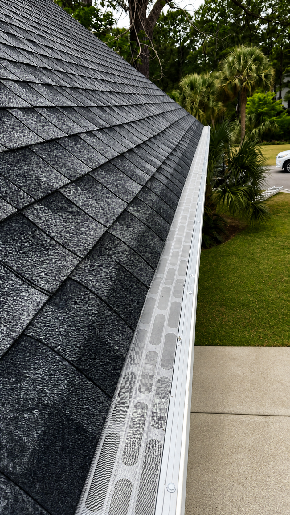 LeafLock gutter guard system installed on a home