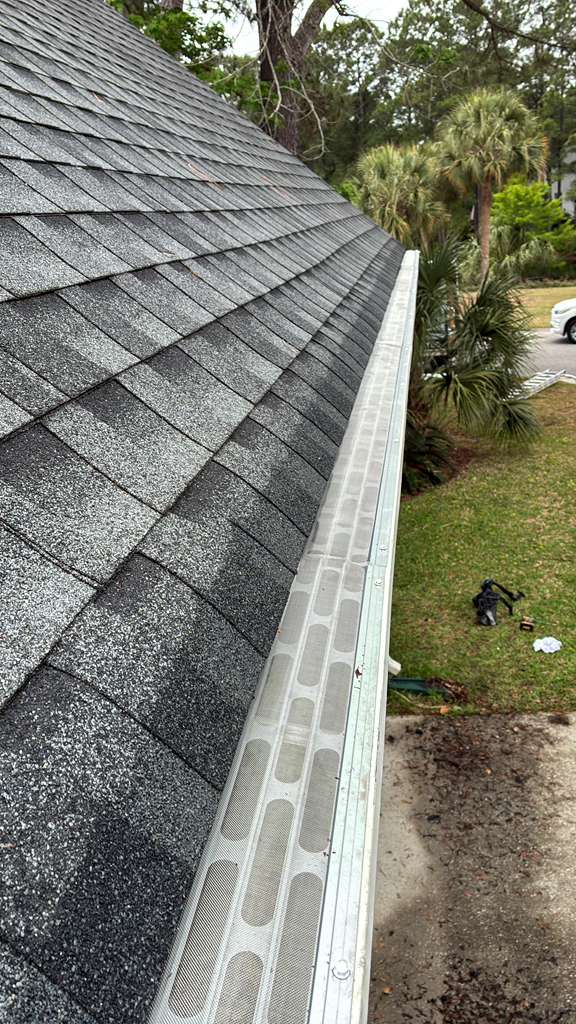 LeafLock gutter guard system professionally installed for lifetime protection